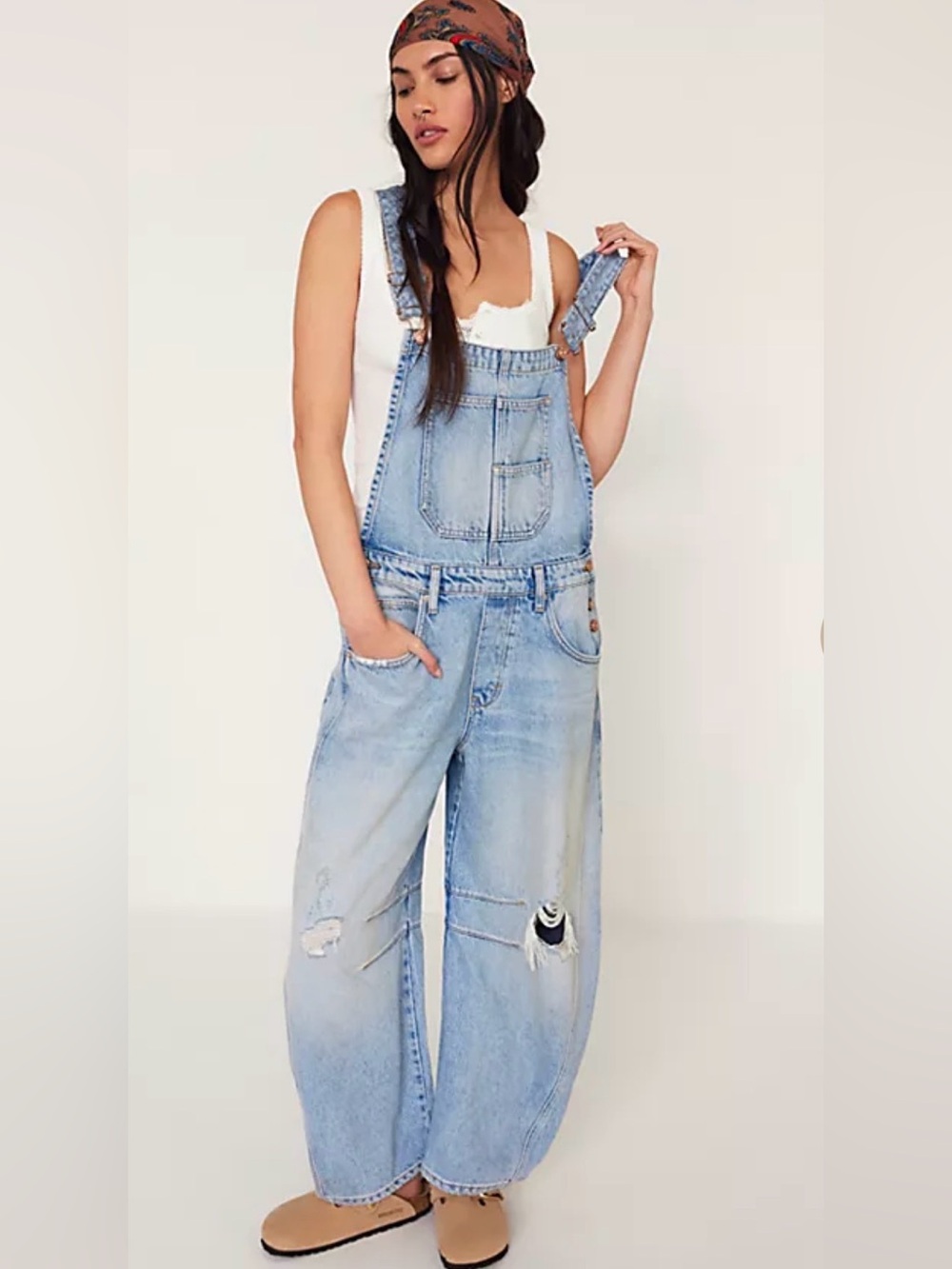 Free People Good Luck Barrel Overalls Rare Colorway